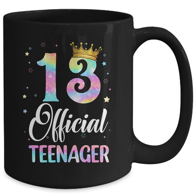 13 Official Teenager Crown 13 Year Old Tie Dye 13th Birthday Mug | siriusteestore