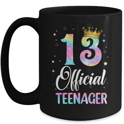 13 Official Teenager Crown 13 Year Old Tie Dye 13th Birthday Mug | siriusteestore
