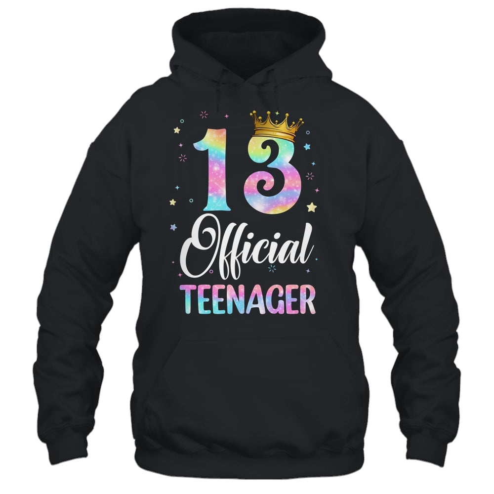 13 Official Teenager Crown 13 Year Old Tie Dye 13th Birthday Shirt & Tank Top | siriusteestore