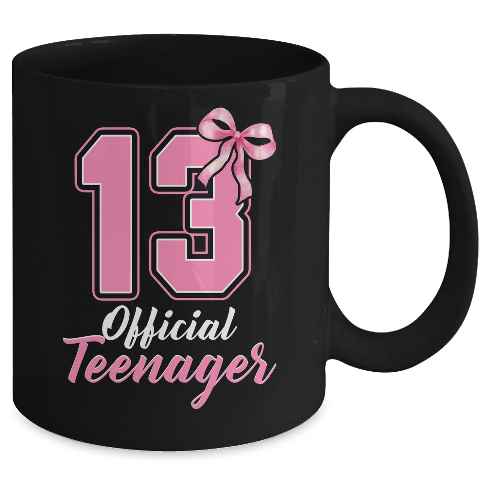 13 Year Old Coquette Bow Official Teenager 13th Birthday Mug | siriusteestore
