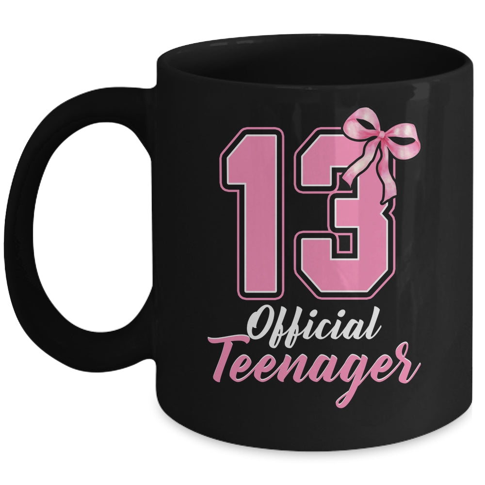 13 Year Old Coquette Bow Official Teenager 13th Birthday Mug | siriusteestore