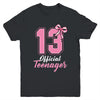 13 Year Old Coquette Bow Official Teenager 13th Birthday Youth Shirt | siriusteestore