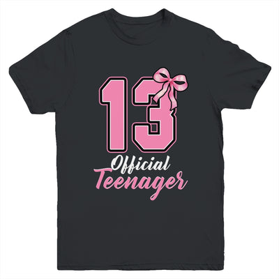 13 Year Old Coquette Bow Official Teenager 13th Birthday Youth Shirt | siriusteestore