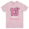 13 Year Old Coquette Bow Official Teenager 13th Birthday Youth Shirt | siriusteestore