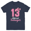 13 Year Old Coquette Bow Official Teenager 13th Birthday Youth Shirt | siriusteestore