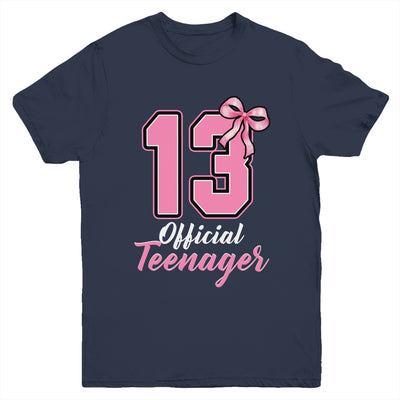 13 Year Old Coquette Bow Official Teenager 13th Birthday Youth Shirt | siriusteestore