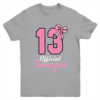 13 Year Old Coquette Bow Official Teenager 13th Birthday Youth Shirt | siriusteestore