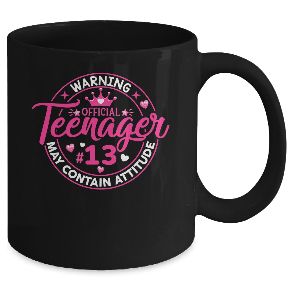 13th Birthday Girl Official Teenager 13 Year Old Birthday Mug | siriusteestore