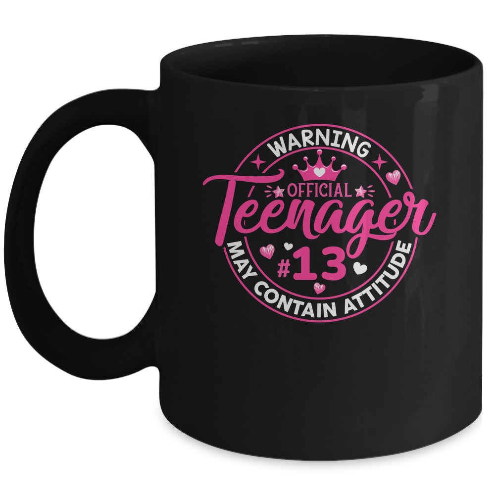 13th Birthday Girl Official Teenager 13 Year Old Birthday Mug | siriusteestore