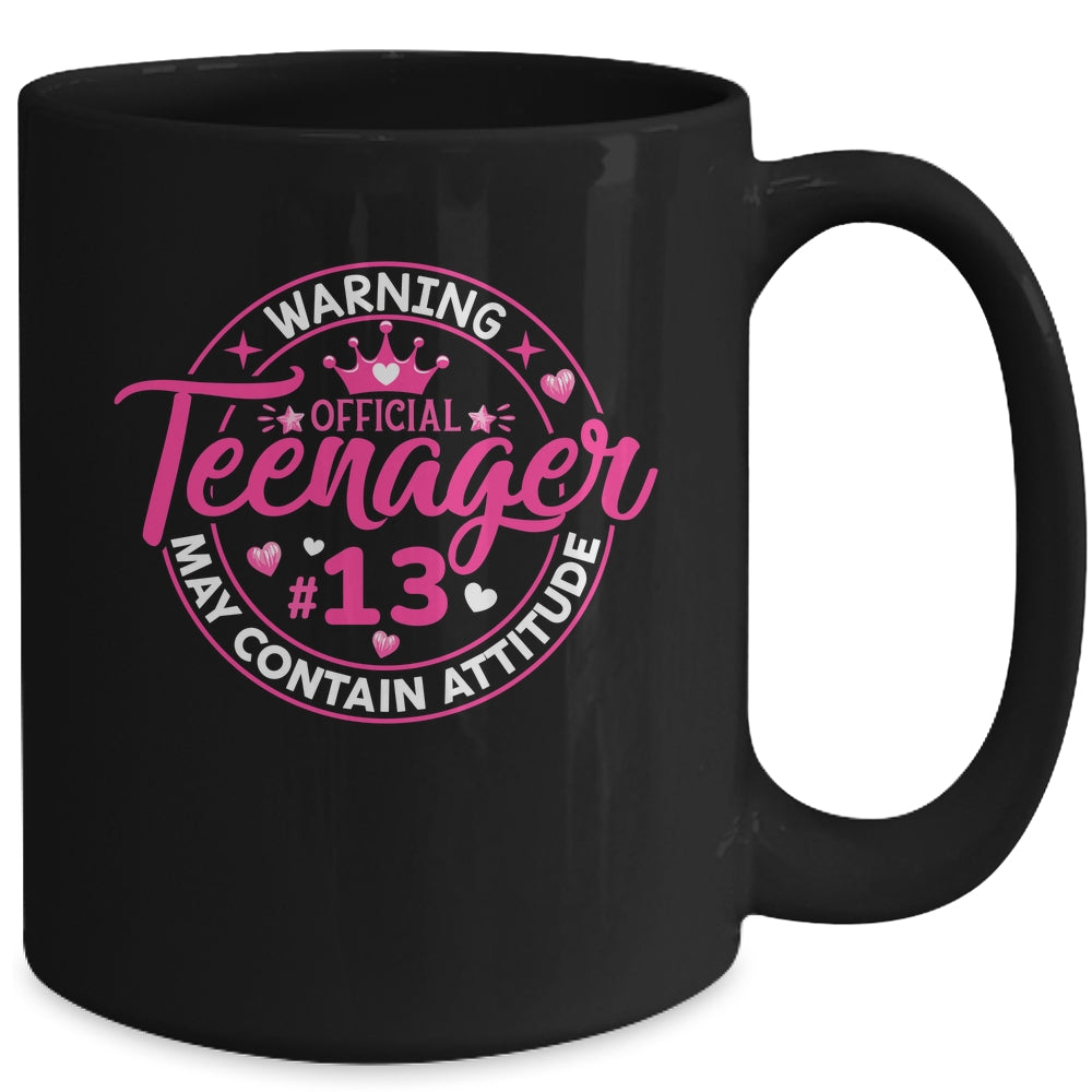 13th Birthday Girl Official Teenager 13 Year Old Birthday Mug | siriusteestore