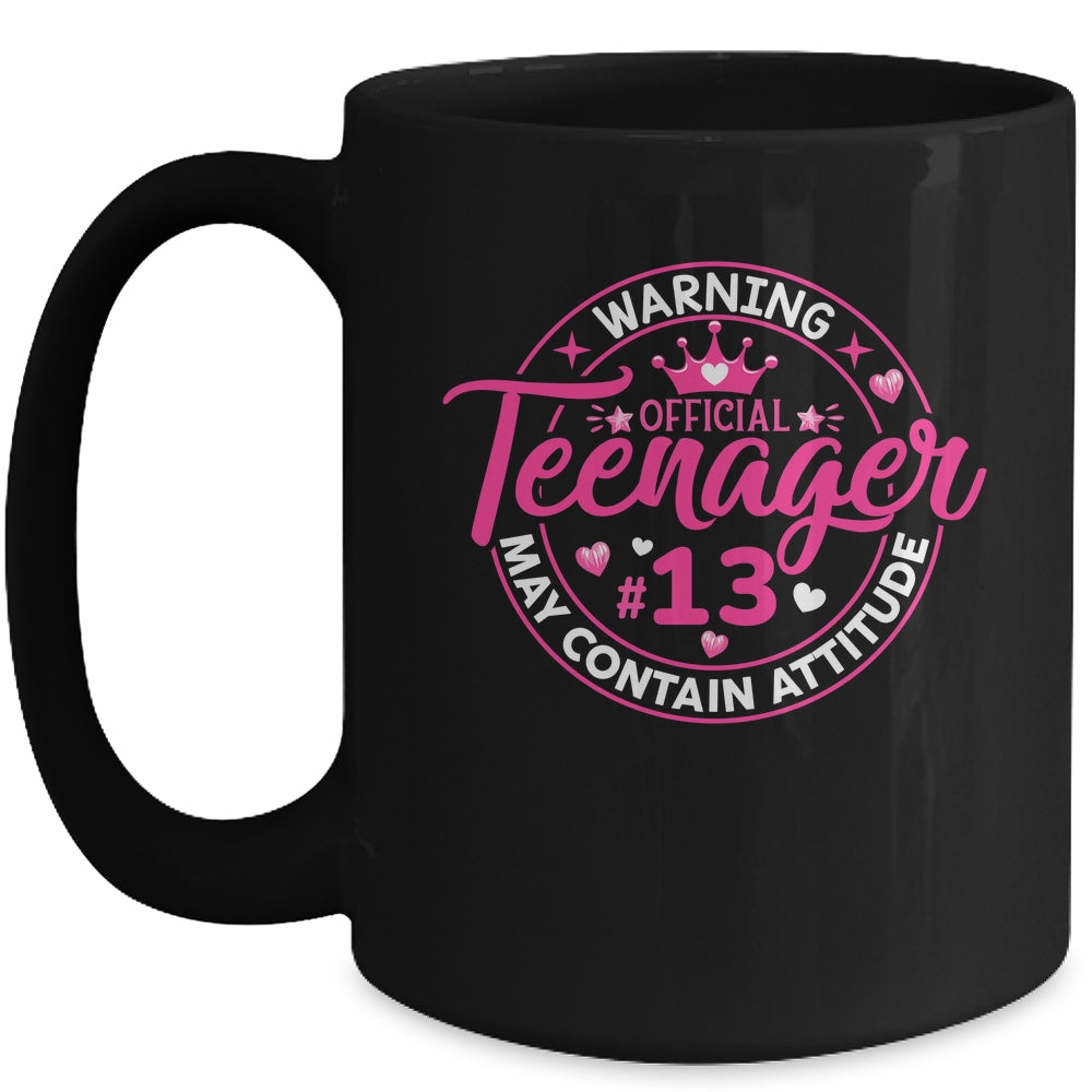 13th Birthday Girl Official Teenager 13 Year Old Birthday Mug | siriusteestore