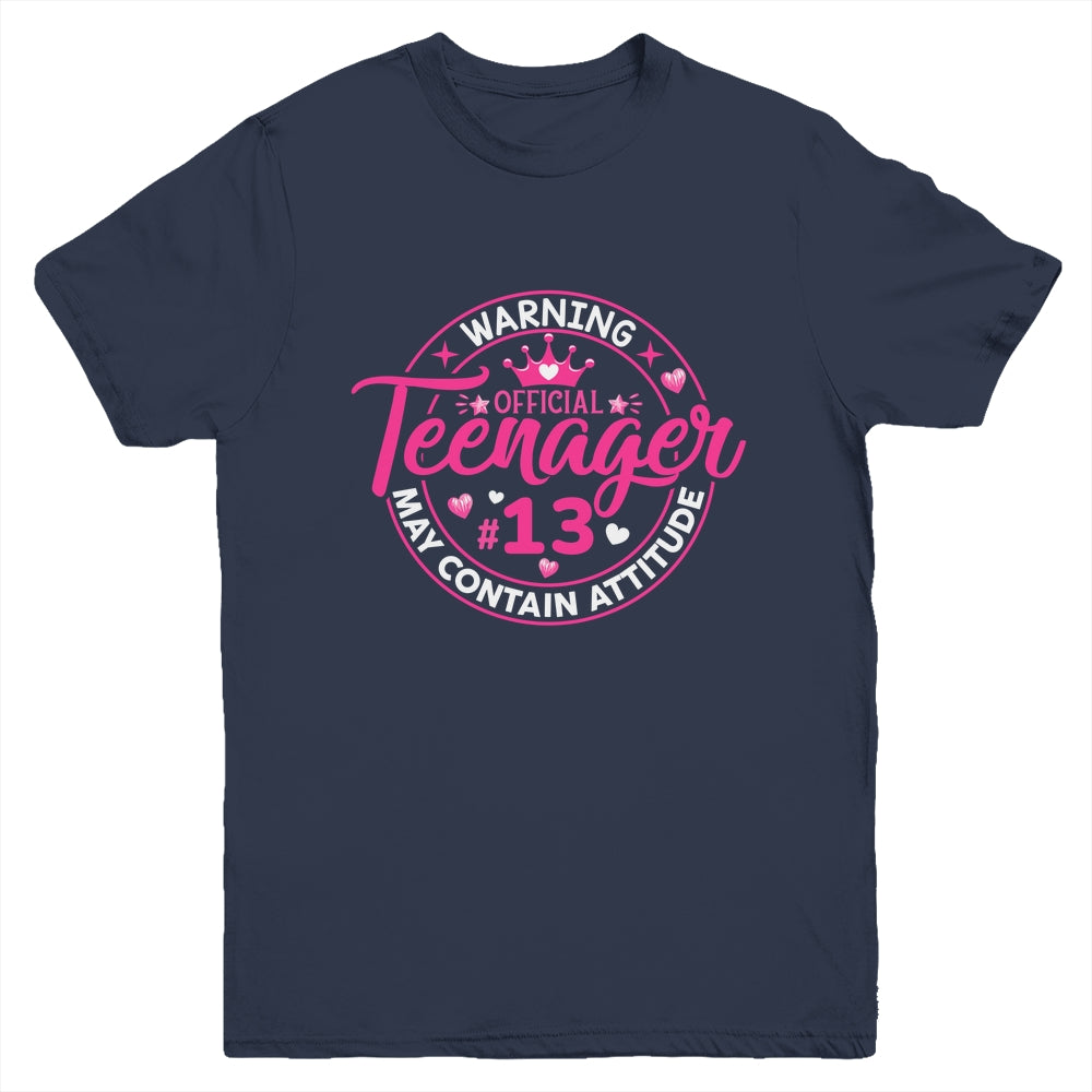 13th Birthday Girl Official Teenager 13 Year Old Birthday Youth Shirt | siriusteestore