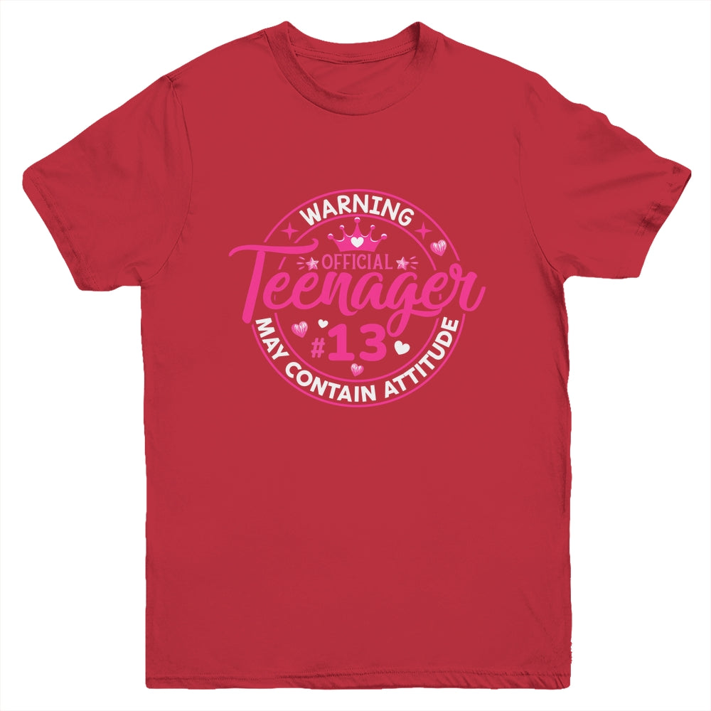 13th Birthday Girl Official Teenager 13 Year Old Birthday Youth Shirt | siriusteestore