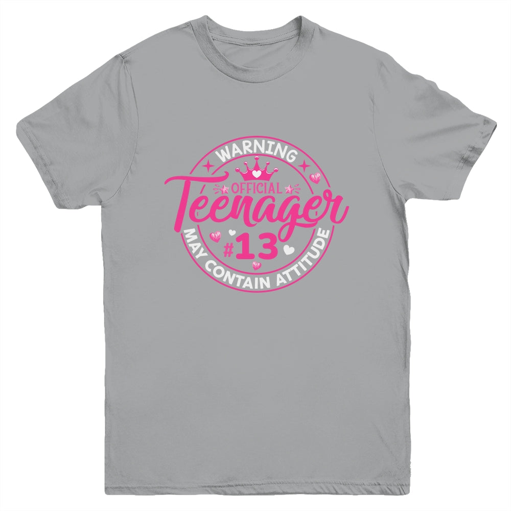 13th Birthday Girl Official Teenager 13 Year Old Birthday Youth Shirt | siriusteestore
