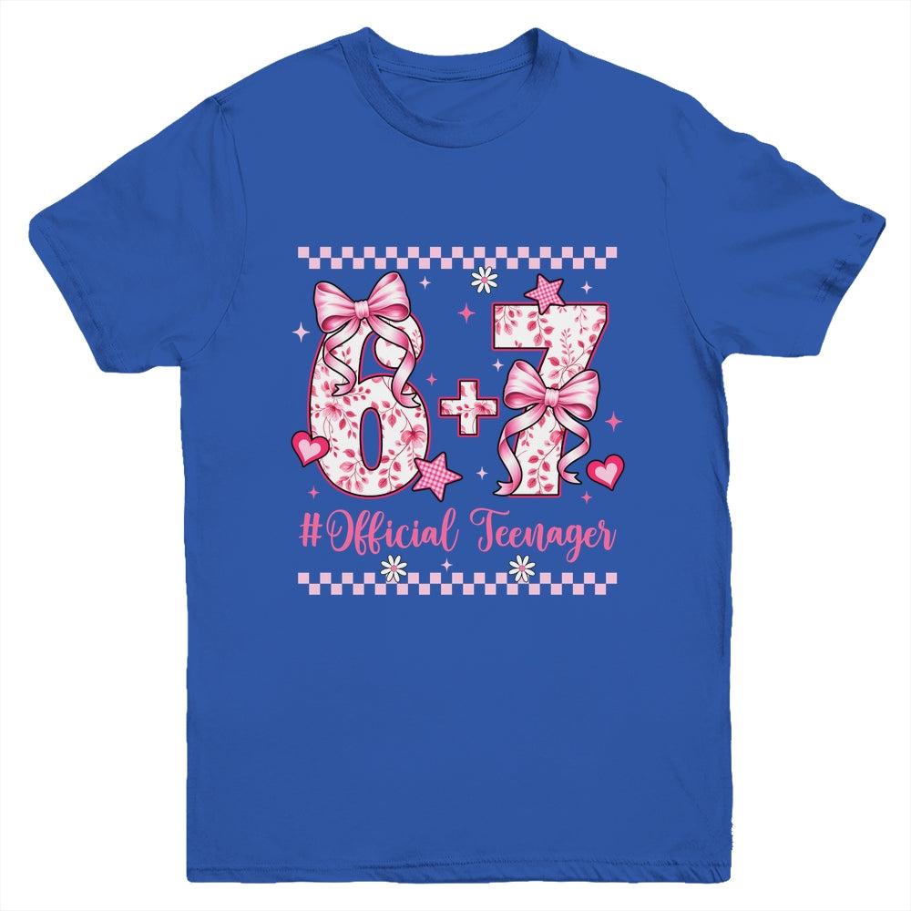 13th Birthday Girls 13 Years Official Teenager Six Seven Youth Shirt | siriusteestore