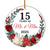 15th Wedding Anniversary Ornament Married 15 Years As Mr and Mrs For Couples Christmas Husband Wife Wedding Gift Holiday Decoration Christmas Tree Ornament | siriusteestore