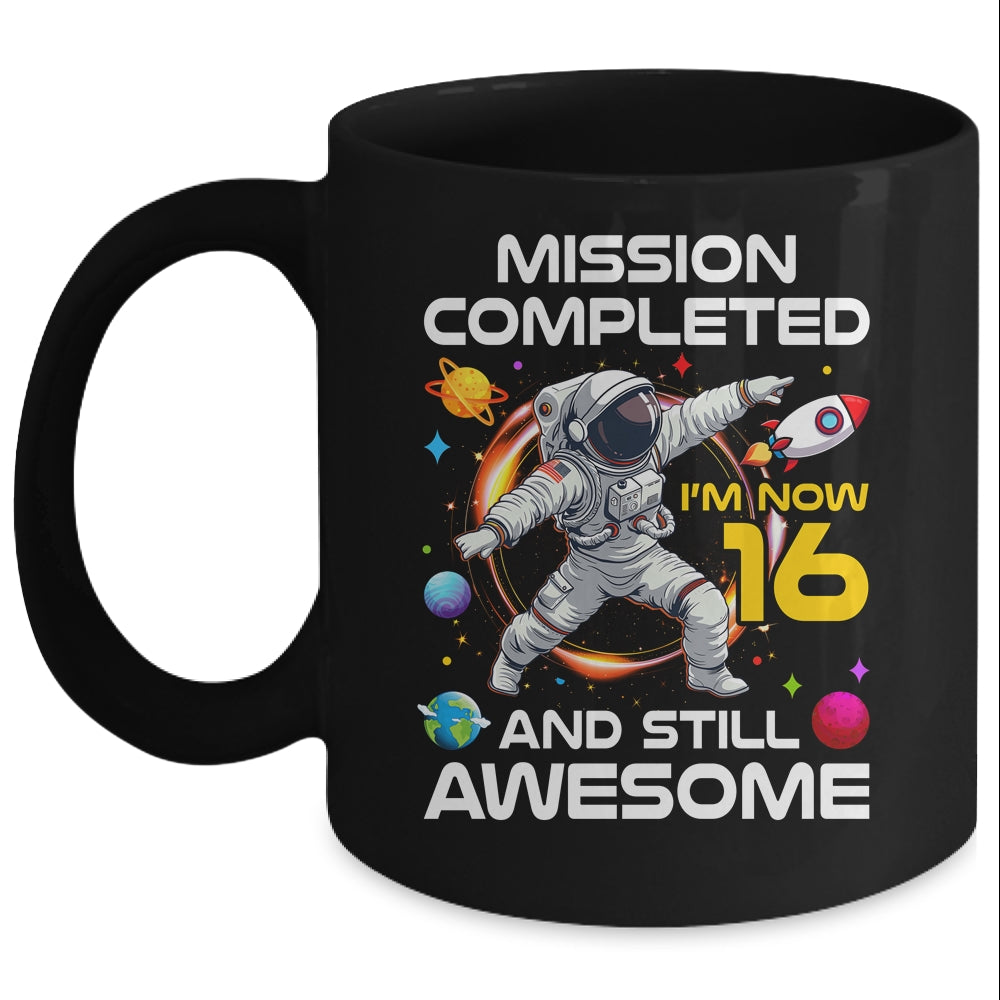 16th Birthday Astronaut 16 Years Old Outer Space Birthday Mug | siriusteestore