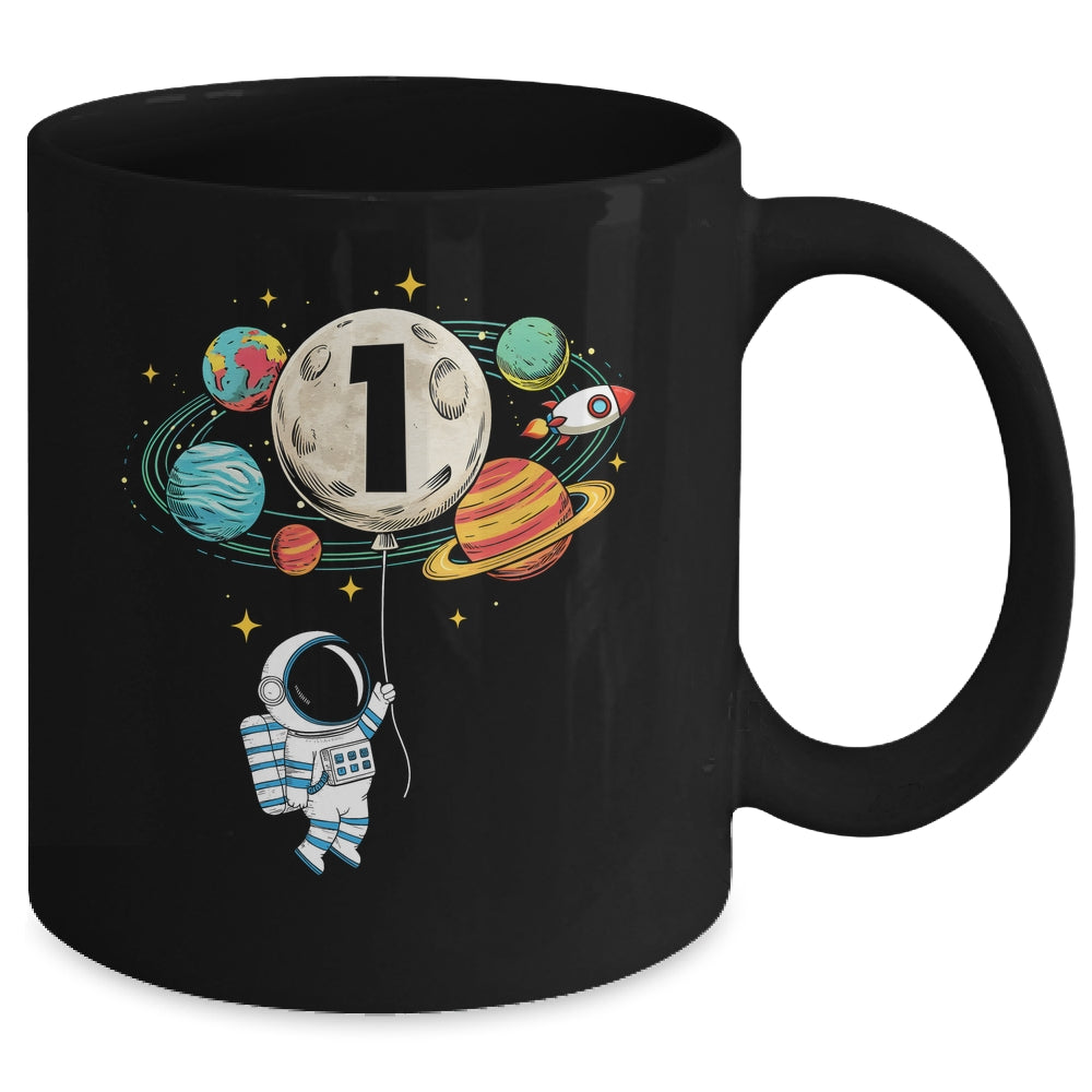 1 Years Old Birthday Boy Astronaut Space 1st Birthday Mug | siriusteestore