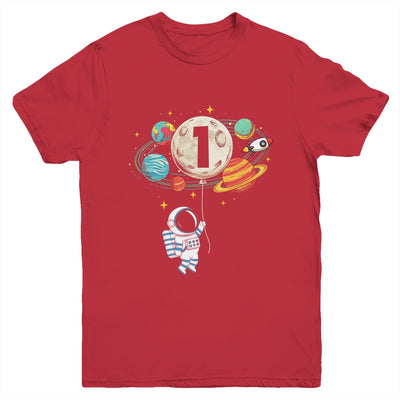 1 Years Old Birthday Boy Astronaut Space 1st Birthday Youth Shirt | siriusteestore