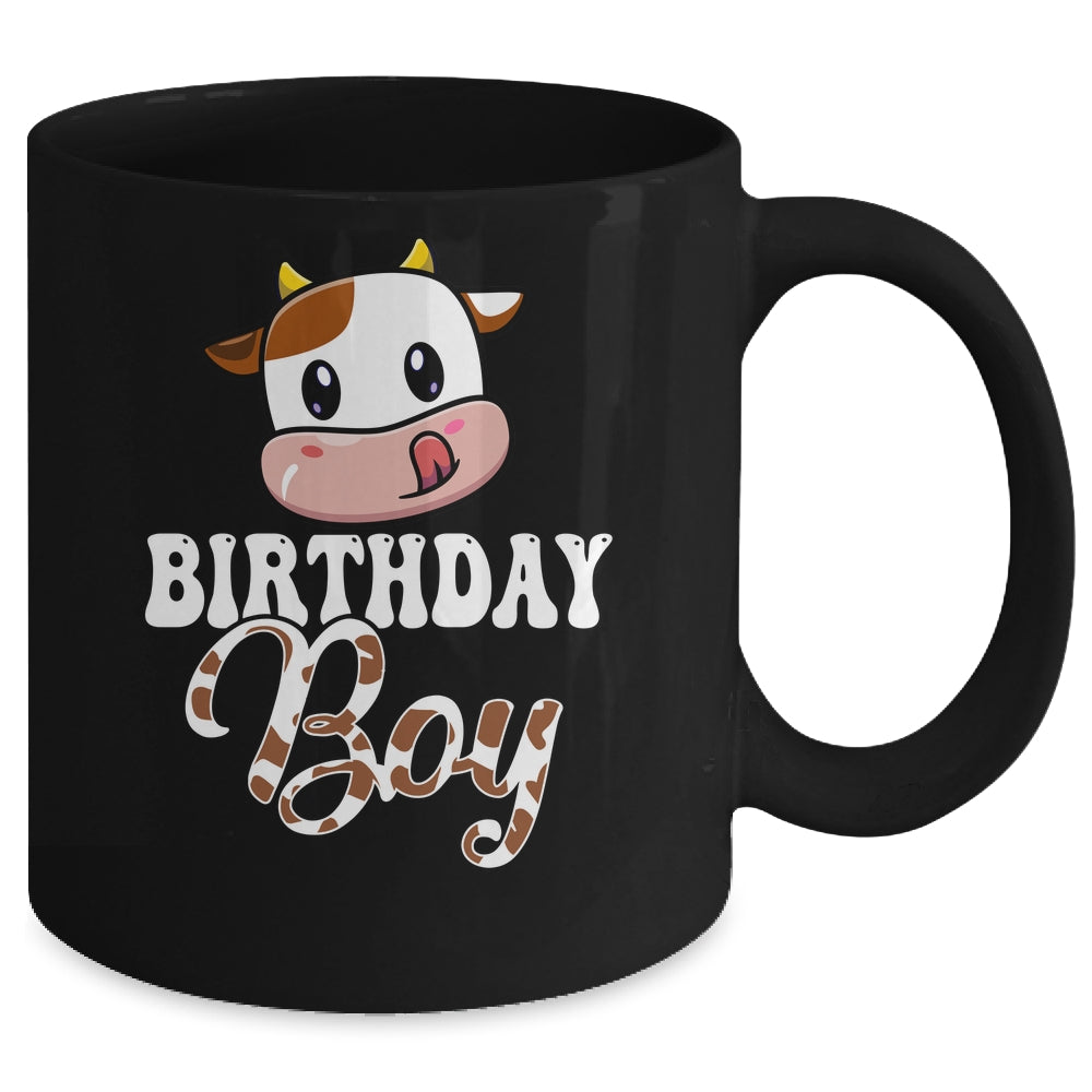 1st 2nd 3rd Cute Cow Birthday Boy Theme Party Farm Mug | siriusteestore