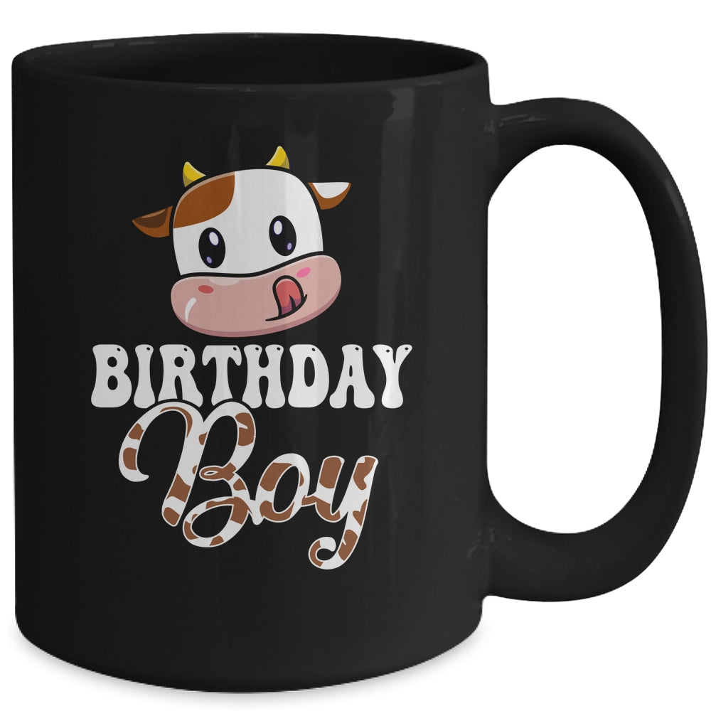 1st 2nd 3rd Cute Cow Birthday Boy Theme Party Farm Mug | siriusteestore