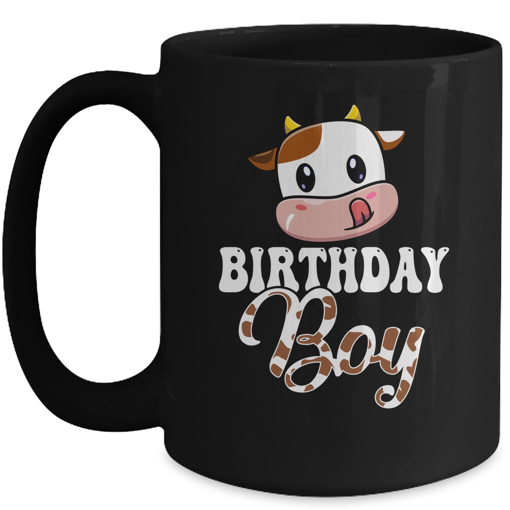 1st 2nd 3rd Cute Cow Birthday Boy Theme Party Farm Mug | siriusteestore
