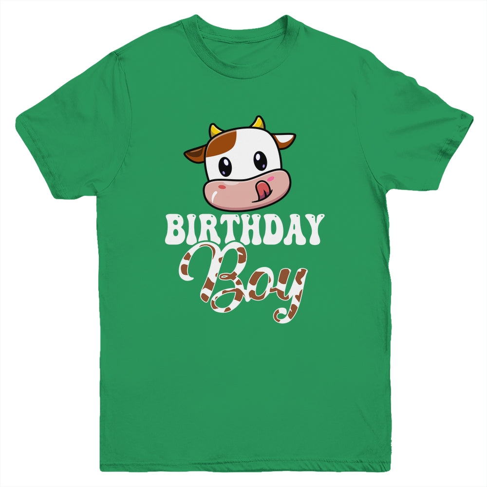 1st 2nd 3rd Cute Cow Birthday Boy Theme Party Farm Youth Shirt | siriusteestore