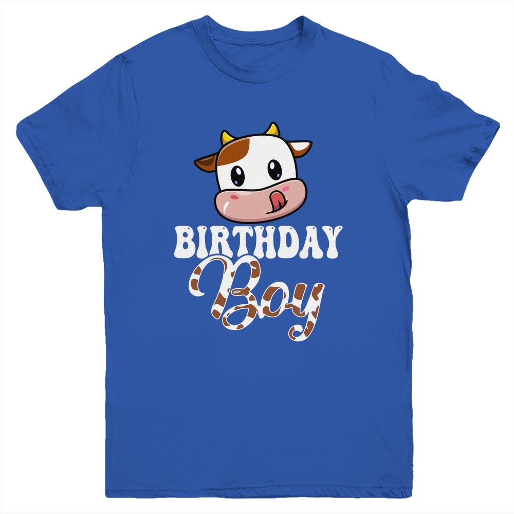 1st 2nd 3rd Cute Cow Birthday Boy Theme Party Farm Youth Shirt | siriusteestore