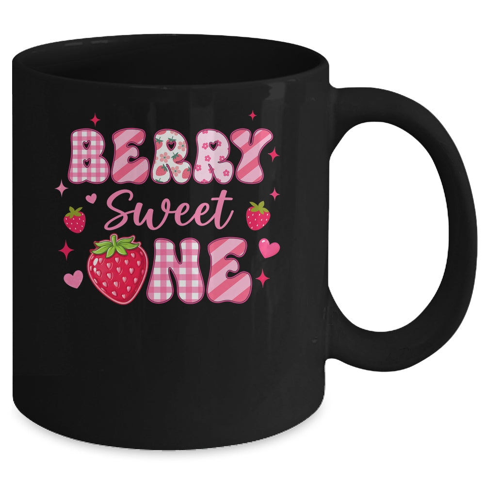 1st Berry Sweet One Strawberry First Birthday Girl Mug | siriusteestore