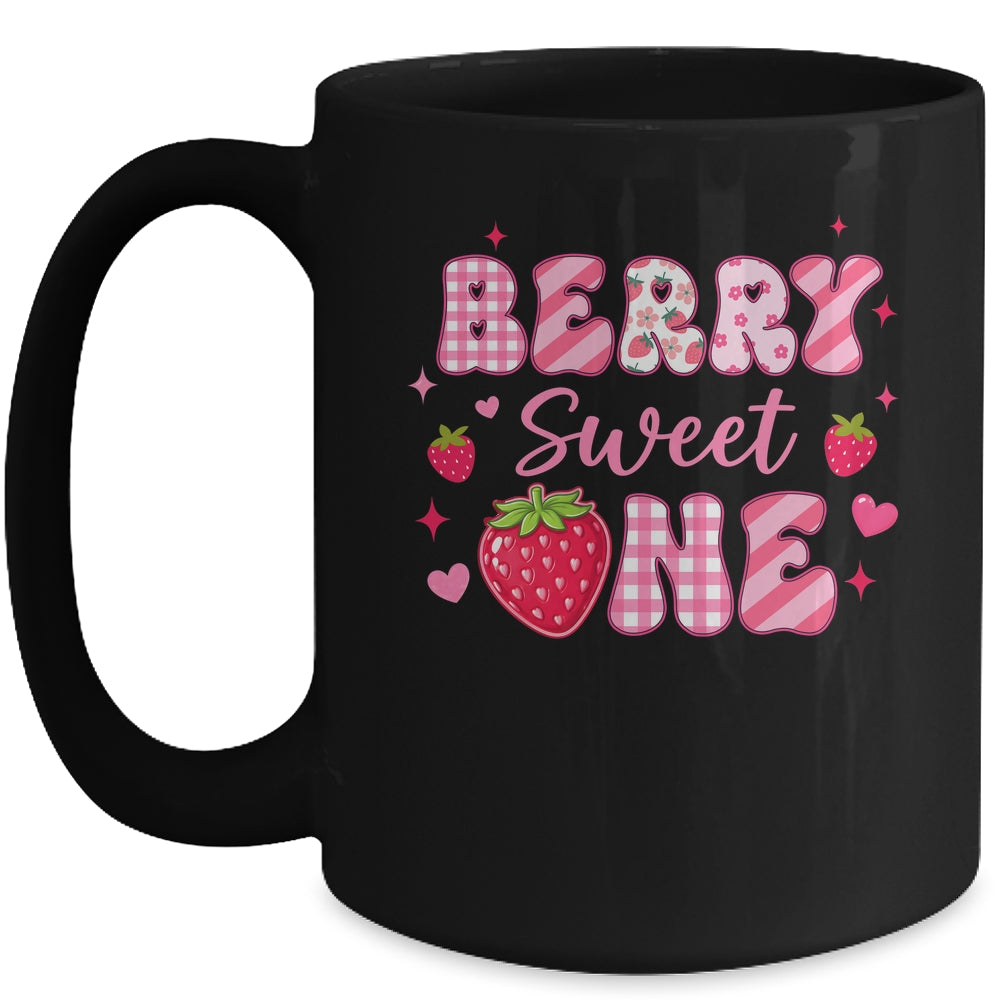 1st Berry Sweet One Strawberry First Birthday Girl Mug | siriusteestore