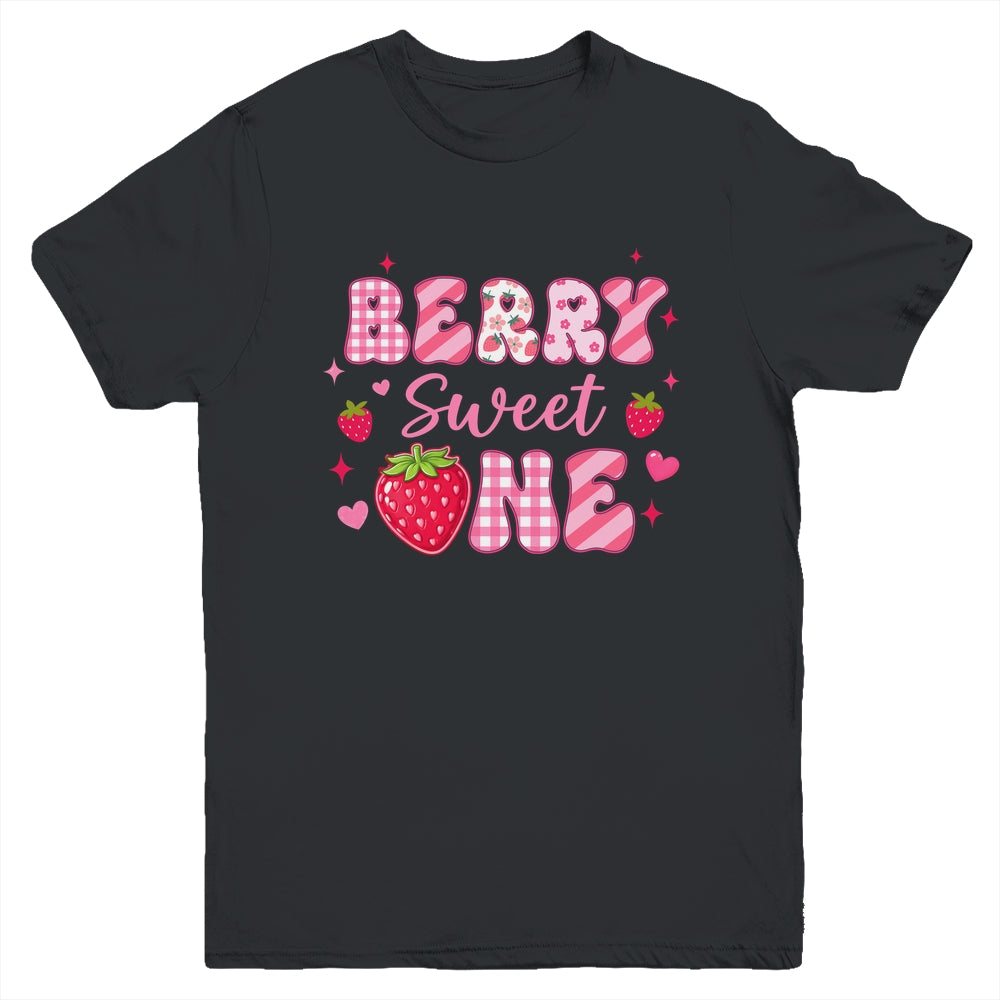 1st Berry Sweet One Strawberry First Birthday Girl Youth Shirt | siriusteestore