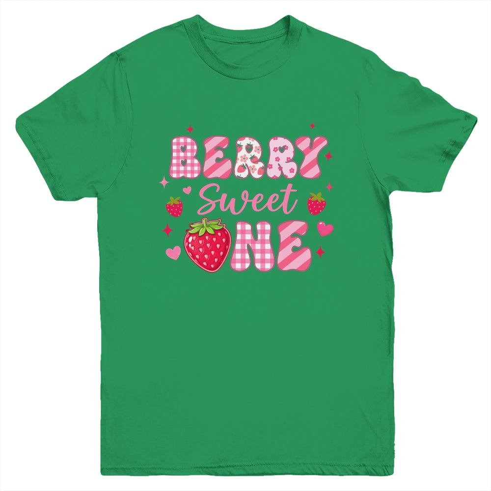 1st Berry Sweet One Strawberry First Birthday Girl Youth Shirt | siriusteestore
