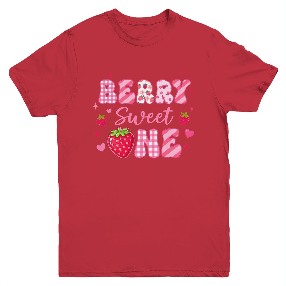1st Berry Sweet One Strawberry First Birthday Girl Youth Shirt | siriusteestore