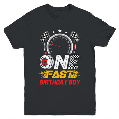 1st Birthday Racer One Fast Birthday Boy Race Car Youth Shirt | siriusteestore