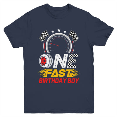 1st Birthday Racer One Fast Birthday Boy Race Car Youth Shirt | siriusteestore