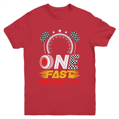 1st Birthday Racer One Fast Birthday Boy Race Car Youth Shirt | siriusteestore