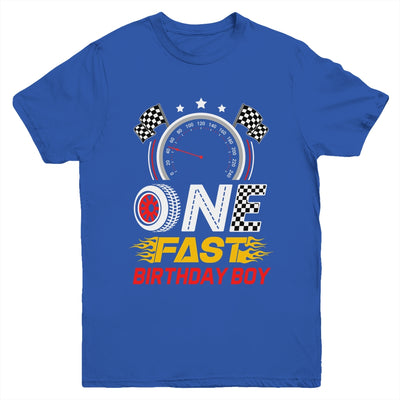 1st Birthday Racer One Fast Birthday Boy Race Car Youth Shirt | siriusteestore