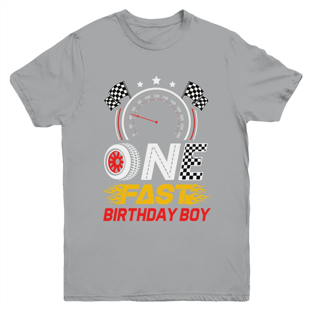 1st Birthday Racer One Fast Birthday Boy Race Car Youth Shirt | siriusteestore