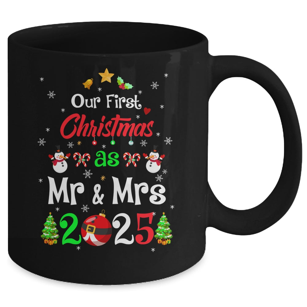 1st First Christmas As Mr And Mrs 2025 Couples Wife Husband Mug | siriusteestore