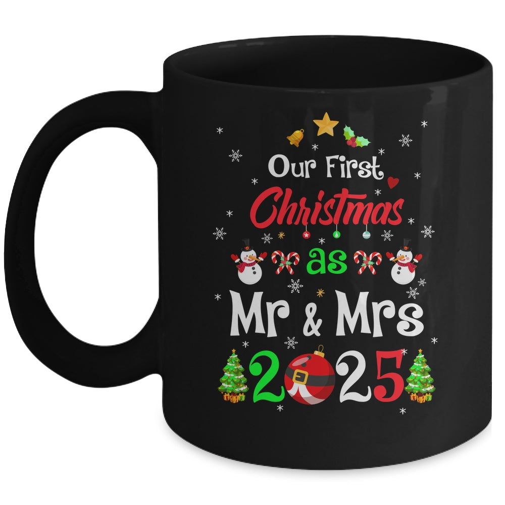 1st First Christmas As Mr And Mrs 2025 Couples Wife Husband Mug | siriusteestore