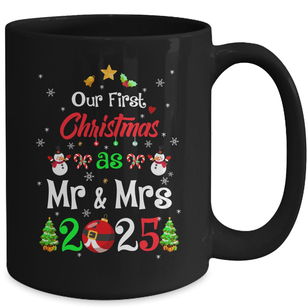 1st First Christmas As Mr And Mrs 2025 Couples Wife Husband Mug | siriusteestore