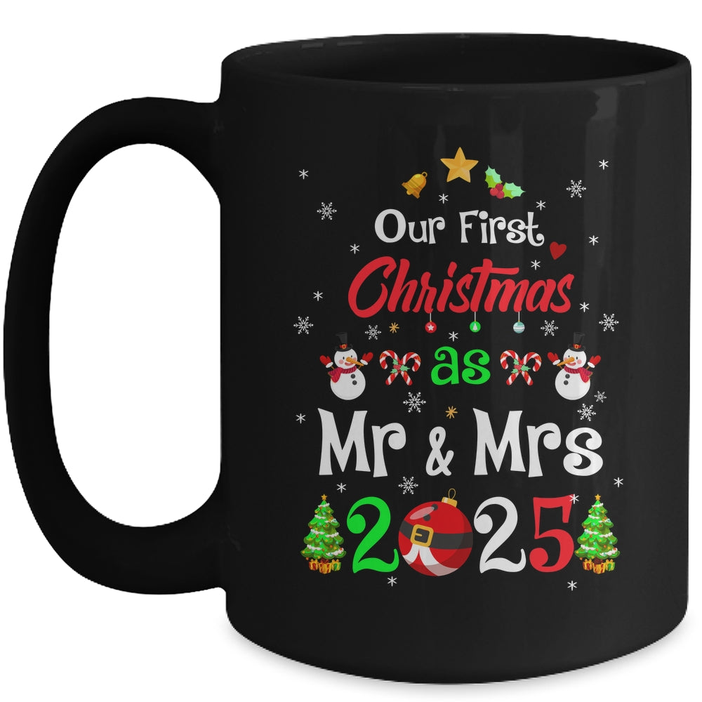 1st First Christmas As Mr And Mrs 2025 Couples Wife Husband Mug | siriusteestore