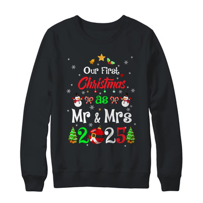 1st First Christmas As Mr And Mrs 2025 Couples Wife Husband Shirt & Sweatshirt | siriusteestore