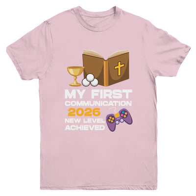 1st My First Communion 2026 Boys Girls Controller Video Game Youth Shirt | siriusteestore