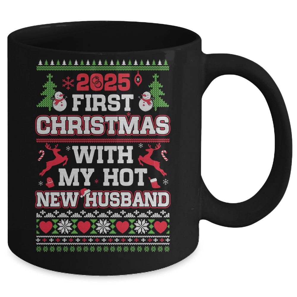 2025 First Christmas With My Hot New Husband Mug | siriusteestore