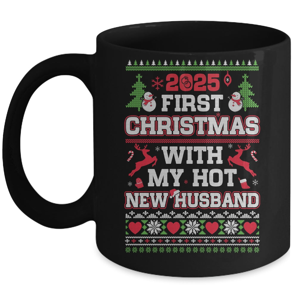 2025 First Christmas With My Hot New Husband Mug | siriusteestore
