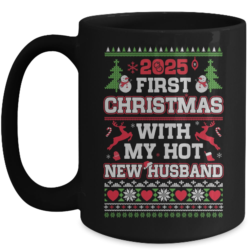2025 First Christmas With My Hot New Husband Mug | siriusteestore