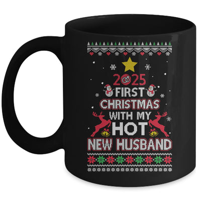 2025 First Christmas With My Hot New Husband Ugly Mug | siriusteestore