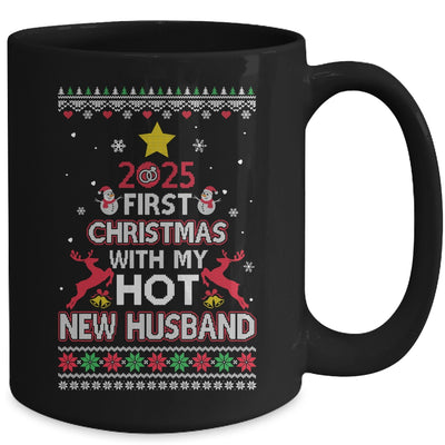 2025 First Christmas With My Hot New Husband Ugly Mug | siriusteestore