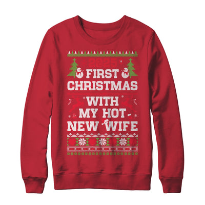 2025 First Christmas With My Hot New Wife Shirt & Sweatshirt | siriusteestore